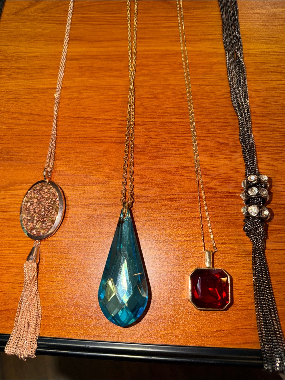 Elegant Multicolor Gemstone Pendant Necklaces - Women Jewelry